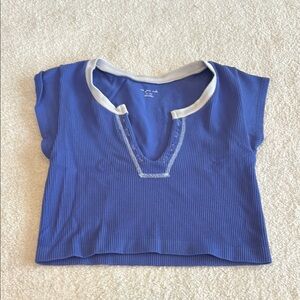 Blue crop top. Urban outfitters. Like new condition. Size M/L